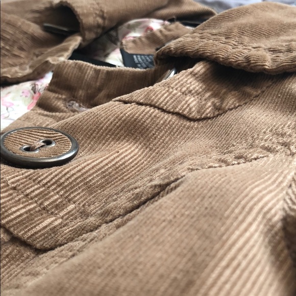 cute brown corduroy silk lined jacket - Picture 4 of 8